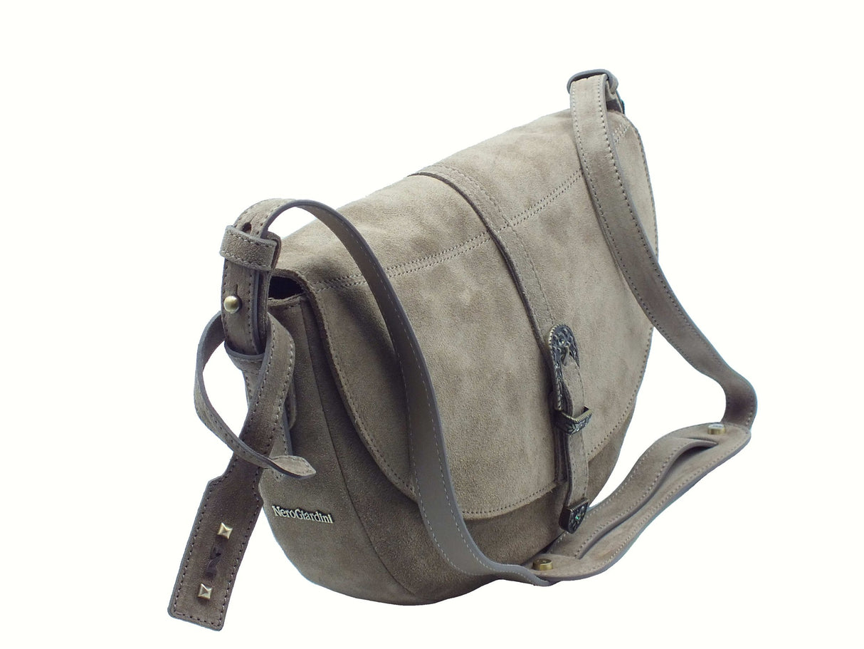 Nero Giardini NeroGiardini I544041D Velour Argilla Tracollina con monospalla per Donna in camoscio Argilla