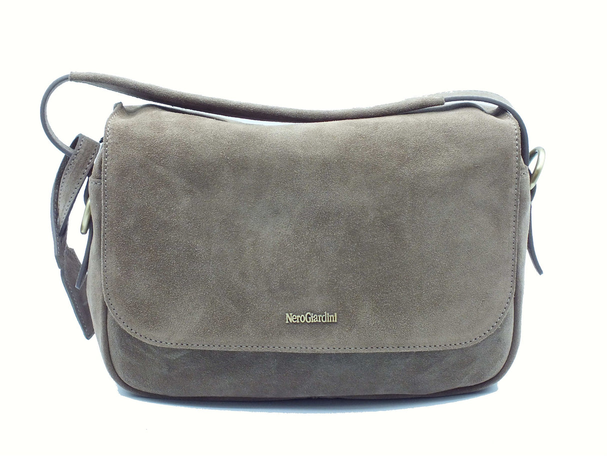 Nero Giardini NeroGiardini I544042D Velour Argilla Tracollina con monospalla per Donna in camoscio Argilla