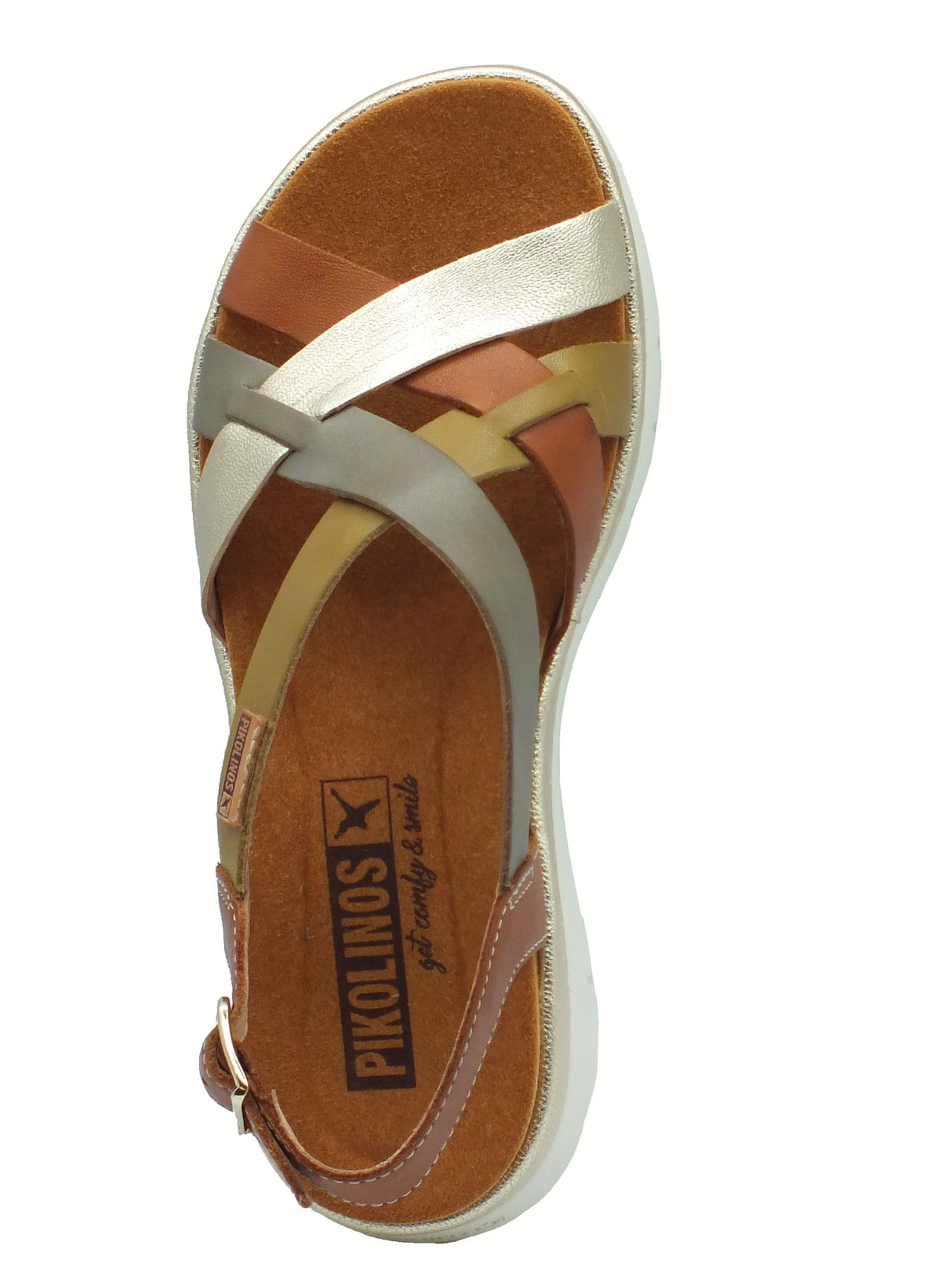 Pikolinos Pikolinos Palma W4N 0650C1 Brandy Sandali per Donna in pelle marrone con fibietta Brandy