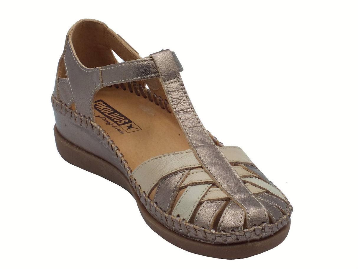 Pikolinos Pikolinos 0705C1 Stone Sandali per Donna in pelle marrone con strappo Stone