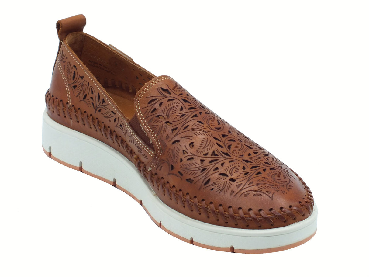 Pikolinos Pikolinos 3896 Tenerife Brandy Mocassini per Donna in pelle laserata marrone Brandy