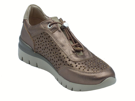 Pikolinos Pikolinos 6584CL Cantabria Stone Sneakers per Donna in pelle bianco con elastici Stone