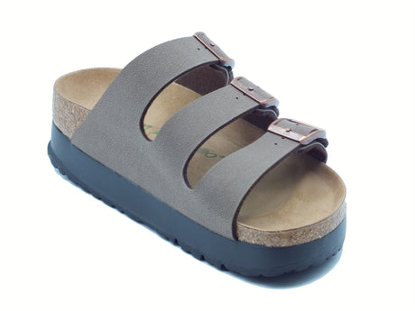 Papillio Papillio 1029741 Florida III Pap Flex Platform Mocca Sandali per Donna con tripla fibia Mocca