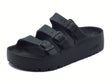 Papillio Papillio 1029738 Florida III Pap Flex Platform Black Sandali per Donna con tripla fibia Black