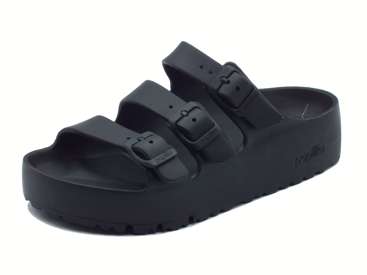 Papillio Papillio 1029738 Florida III Pap Flex Platform Black Sandali per Donna con tripla fibia Black