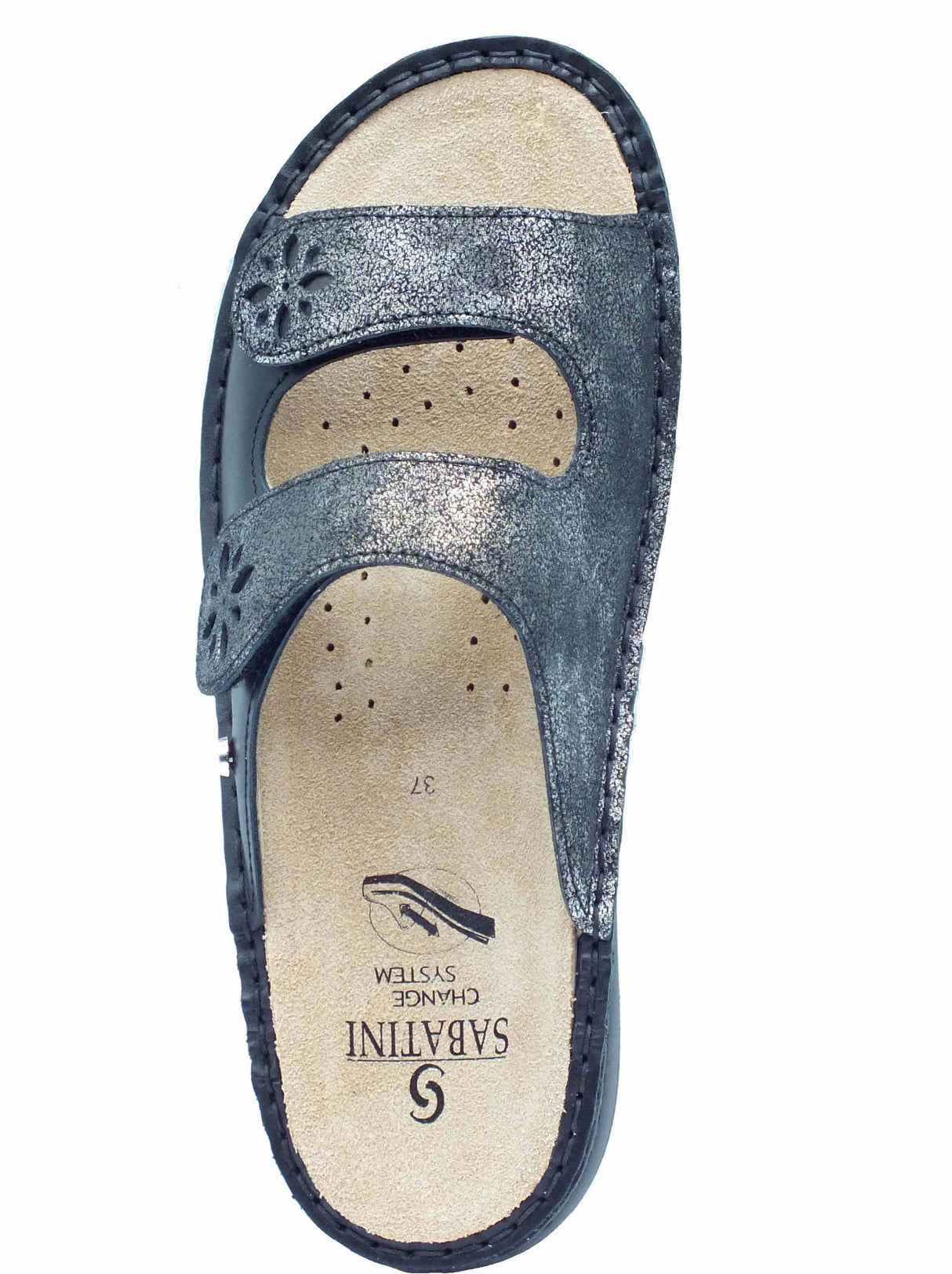 Sabatini Sabatini S1523 C. Nicole Murano Soft Nero Sandali per Donna in pelle beige con doppio strappo Nero