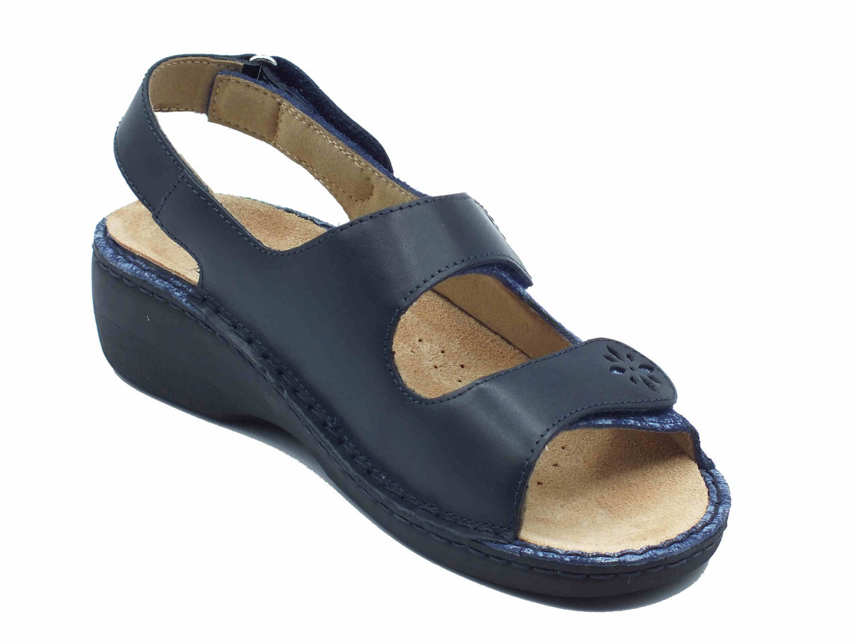 Sabatini Sabatini S1524 C. Nicole Cam Matteus Blu Sandali per Donna in nabuk con triplo strappo Blu
