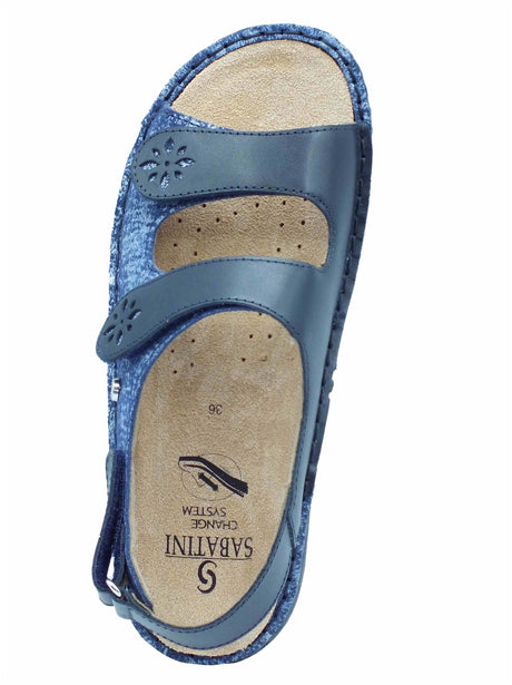 Sabatini Sabatini S1524 C. Nicole Cam Matteus Blu Sandali per Donna in nabuk con triplo strappo Blu