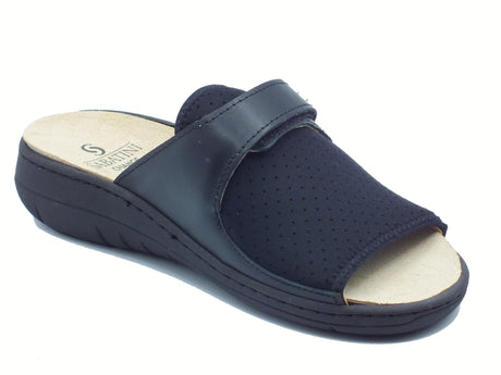 Sabatini Sabatini S7210 Forbiekast Miriam Nero Ciabatte per Donna in tessuto elasticizzato con strappo Nero