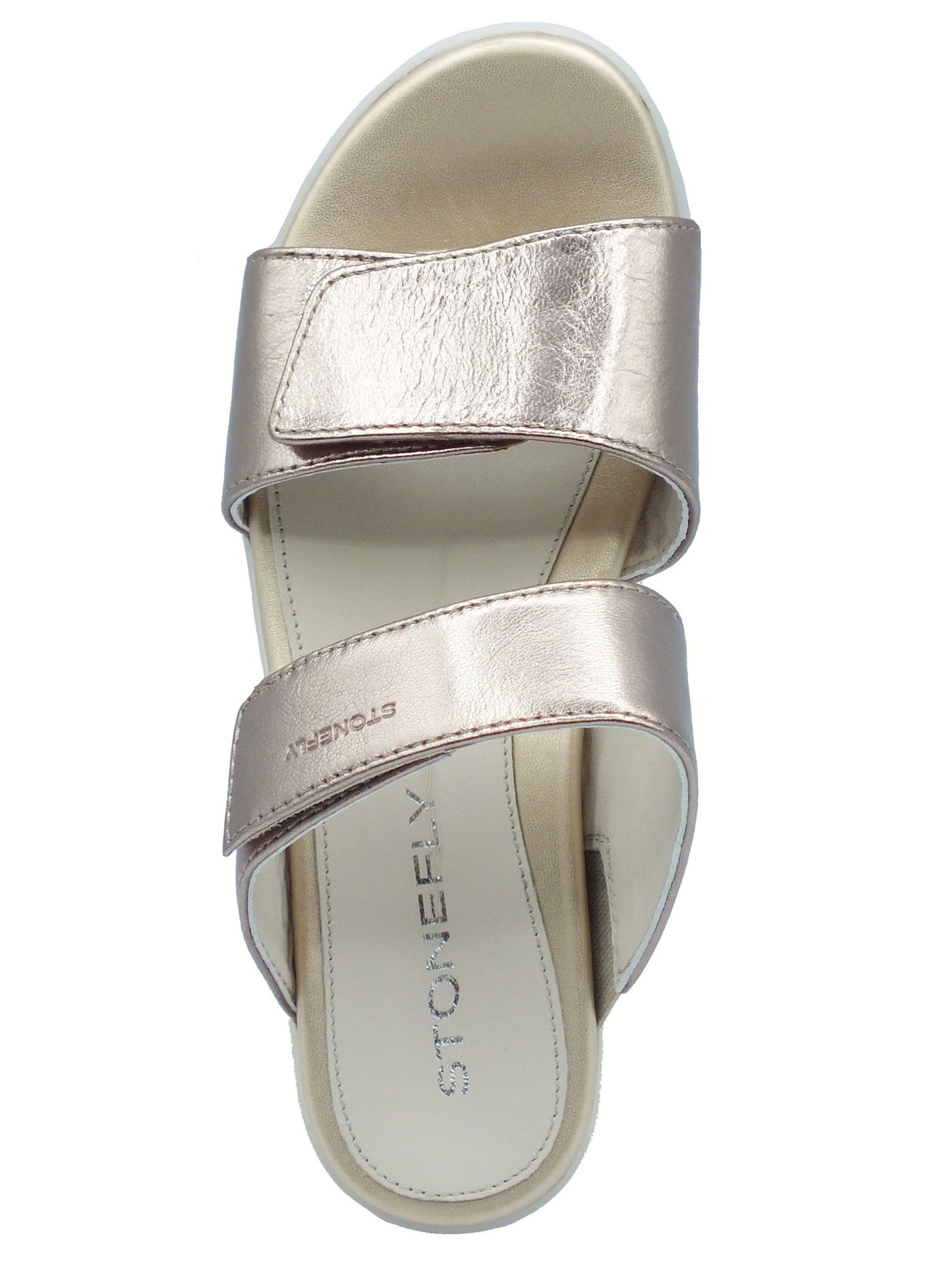 Stonefly Stonefly 212767 Aqua Lamina Sandali per Donna in pelle lamonato doppio strappo zeppa media Aqua Lamina