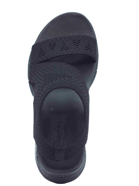 Skechers Skechers Arch Fit 119458 Brightest Day Black Sandali per Donna in tessuto elasticizzato nero Black