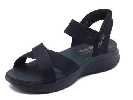 Skechers Skechers Slip-Ins 119975 Ultra Flex Never Better Black Sandali Donna tessuto elasticizzato nero Black