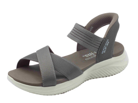 Skechers Skechers Slip-Ins 119975 Ultra Flex Never Better Taupe Sandali per Donna in tessuto elasticizzato Taupe