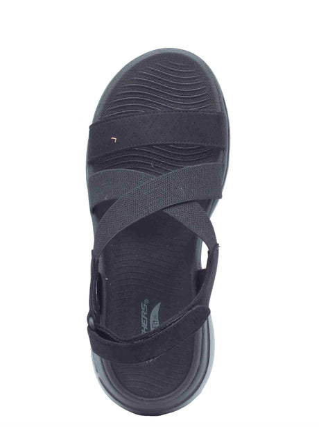 Skechers Skechers Go Walk Arch Fit 140257 Treasured Black Sandali per Donna tessuto chiusura a strappo Black