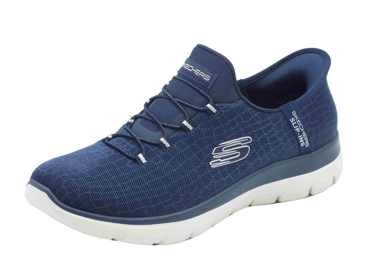 Skechers Skechers 150128 Summits Classy Night Navy Slip-On per Donna in tessuto blu Navy