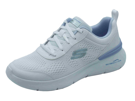 Skechers Skechers 150370 Skech-Air Dynamight White Blue Scarpe Sportive per Donna in tessuto bianco White