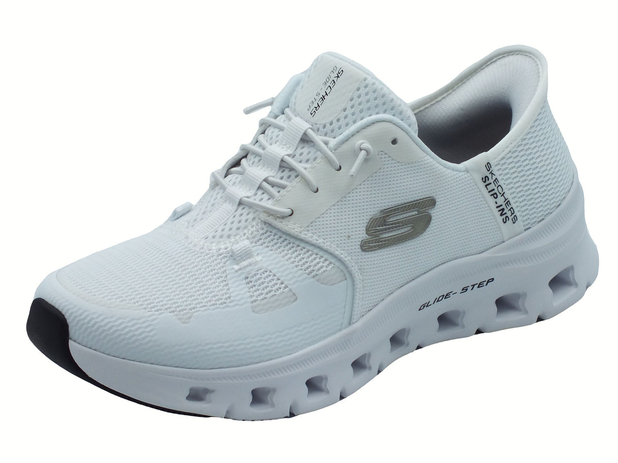 Skechers Skechers 150420 Glide Step Pro White Scarpe Slip-On per Donna in tessuto bianco White