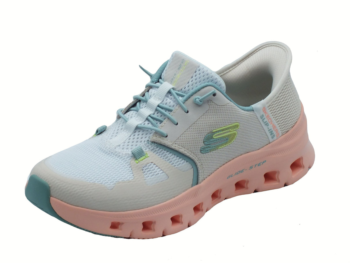 Skechers Skechers 150420 Glide Step Pro Multi Scarpe Slip-On per Donna in tessuto bianco rosa Multi