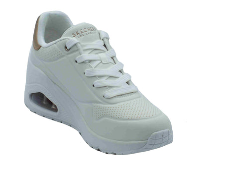 Skechers Skechers Street Los Angeles 177520 Uno Wedge Hi Steps White Scarpe Sportive per Donna in ecopelle White