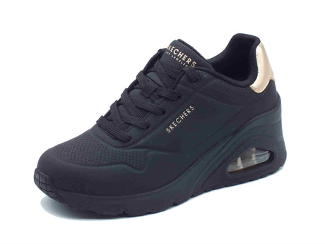 Skechers Skechers Street Los Angeles 177520 Uno Wedge Hi Steps Black Scarpe Sportive per Donna in ecopelle Black