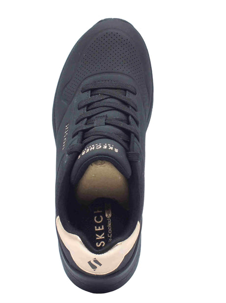 Skechers Skechers Street Los Angeles 177520 Uno Wedge Hi Steps Black Scarpe Sportive per Donna in ecopelle Black