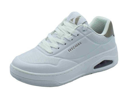 Skechers Skechers Street Los Angeles 177705 Uno Court Fast Break White Sneakers Sportive Donna ecopelle White