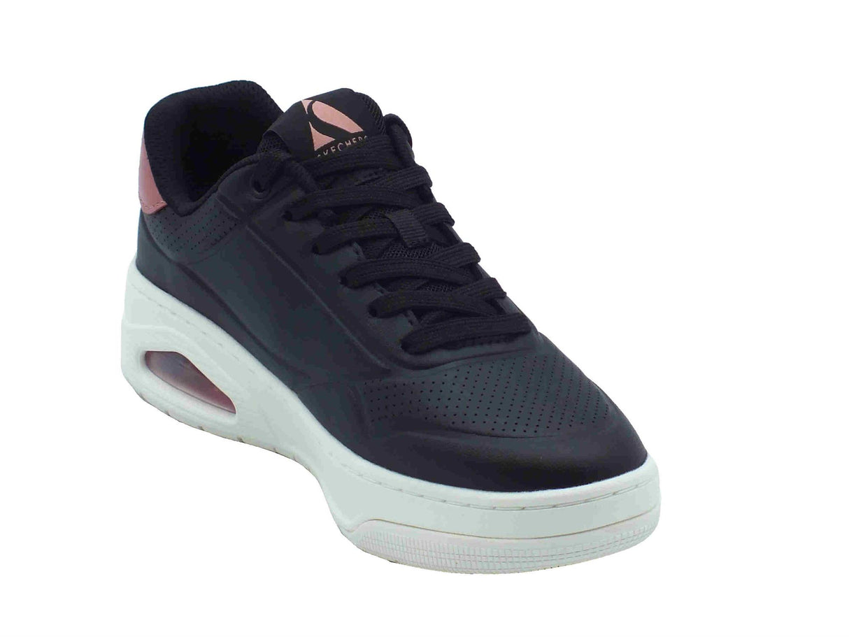 Skechers Skechers Street Los Angeles 177705 Uno Court Fast Break Black Sneakers Sportive Donna ecopelle Black