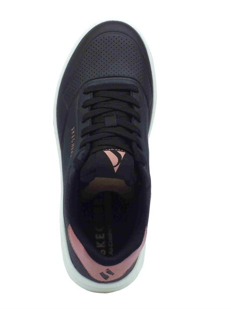 Skechers Skechers Street Los Angeles 177705 Uno Court Fast Break Black Sneakers Sportive Donna ecopelle Black
