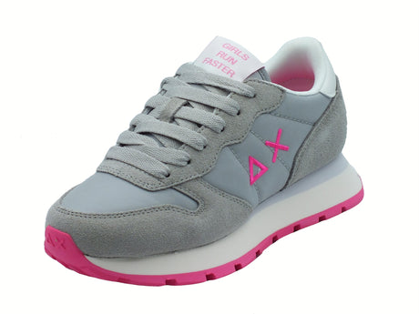 SUN68 SUN68 Z35201 Ally Solid Nylon Grigio Chiaro Scarpe Sportive Donna in nabuk e tessuto zeppa media Grigio Chiaro