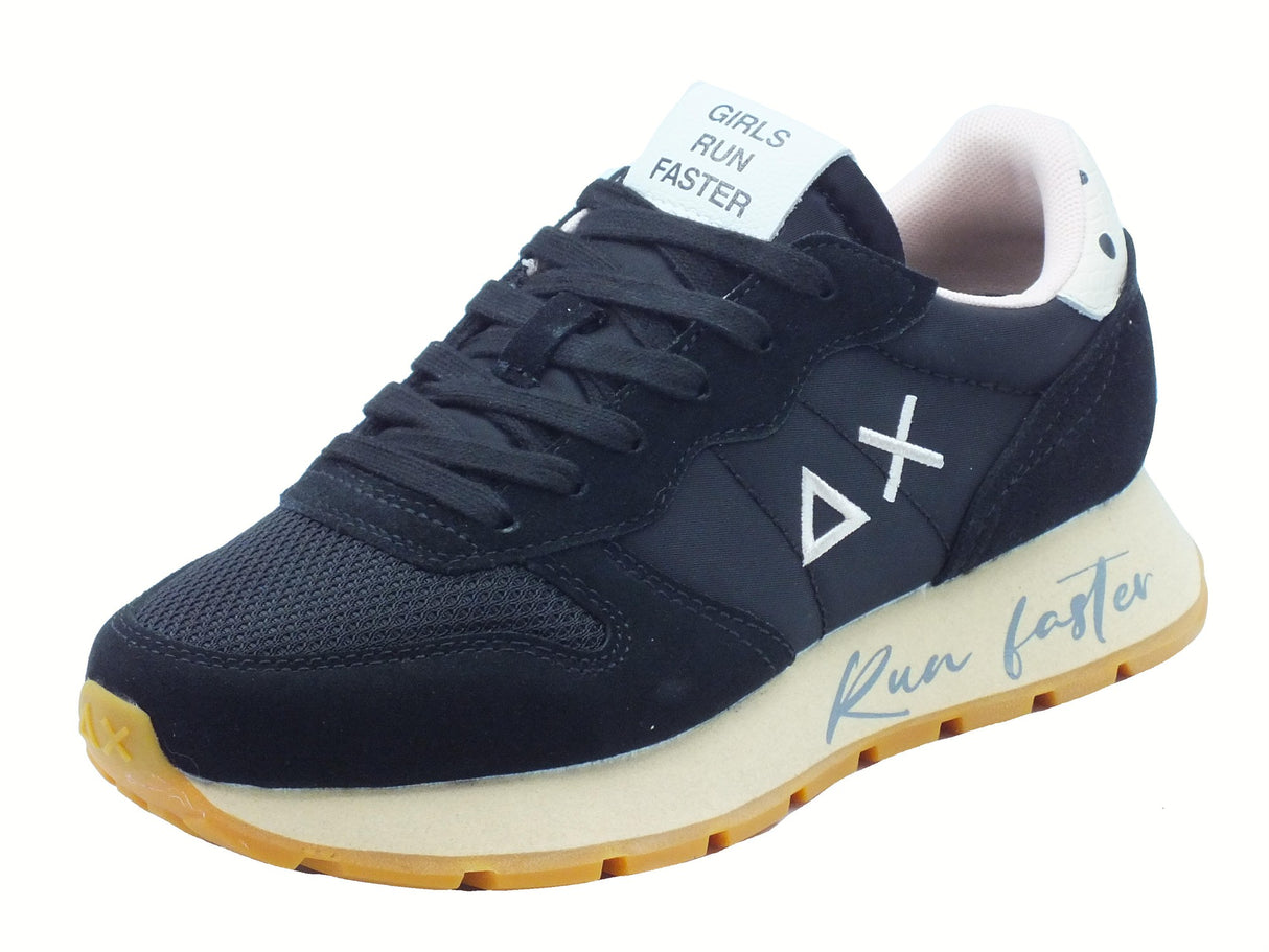 SUN68 SUN68 Z35207 Ally Vintage Nero Scarpe Sportive per Donna in nabuk e tessuto Nero