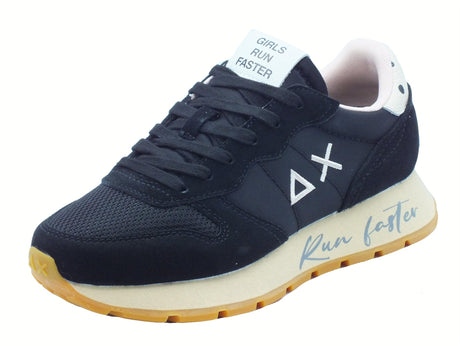SUN68 SUN68 Z35207 Ally Vintage Nero Scarpe Sportive per Donna in nabuk e tessuto Nero