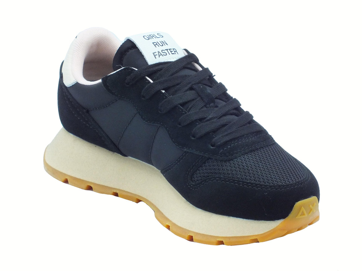 SUN68 SUN68 Z35207 Ally Vintage Nero Scarpe Sportive per Donna in nabuk e tessuto Nero