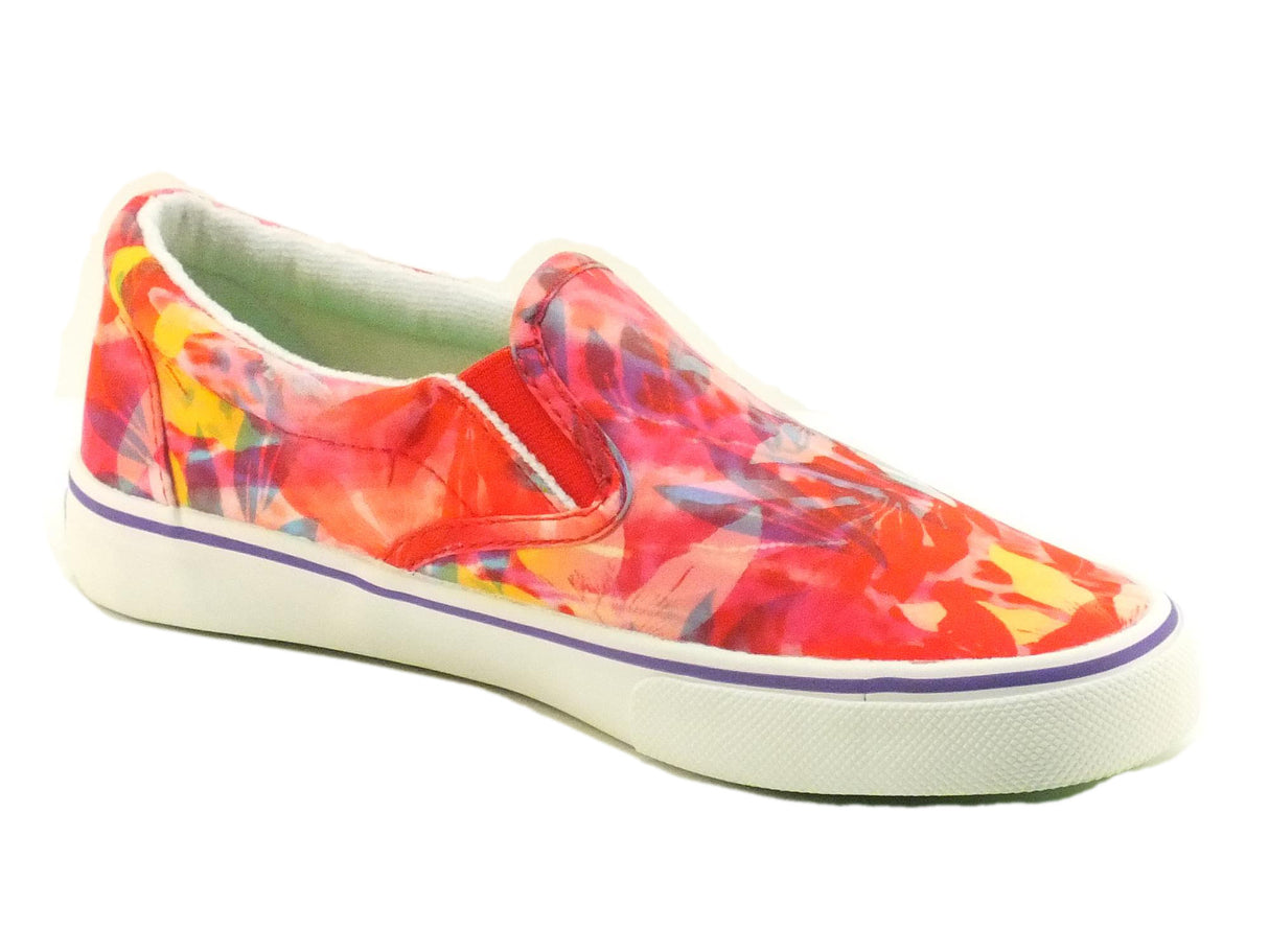 Superga Mocassini Superga modello Slip-on in tessuto floreale multicolore rosso Lilium Red-Fuxia