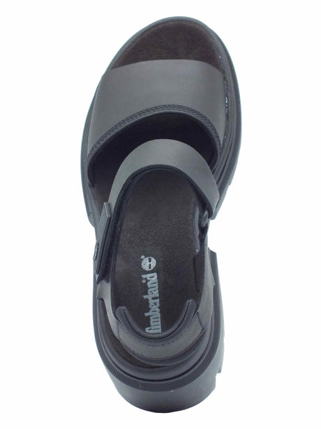 Timberland Timberland 0A5UKZ Everleigh Backstrap Black Sandali per Donna in pelle nera Black