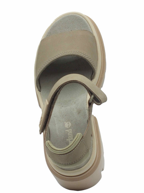 Timberland Timberland 0A6294 Everleigh Backstrap Light Taupe Sandali per Donna in pelle Taupe