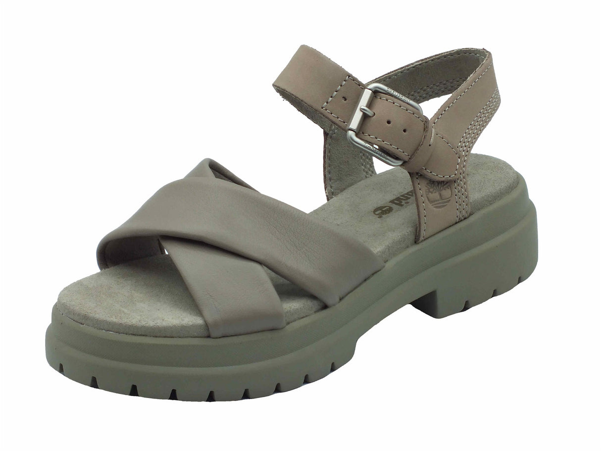 Timberland Timberland 0A63H4 London Vibe Backstrap Light Taupe Sandali per Donna in pelle Taupe