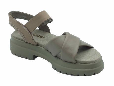 Timberland Timberland 0A63H4 London Vibe Backstrap Light Taupe Sandali per Donna in pelle Taupe
