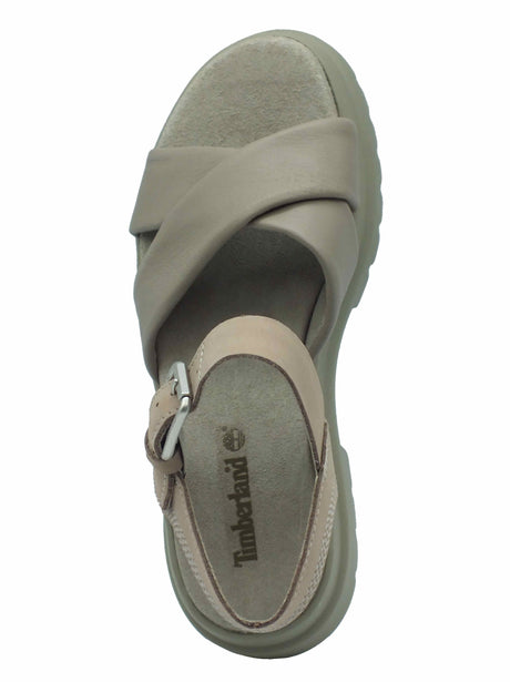 Timberland Timberland 0A63H4 London Vibe Backstrap Light Taupe Sandali per Donna in pelle Taupe