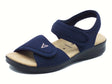 Valleverde Valleverde 25324 Blu Sandali con zeppa bassa per Donna in tessuto elasticizzato Blu