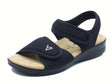 Valleverde Valleverde Sandali zeppa bassa Donna 25324 Nero sintetico oro Nero