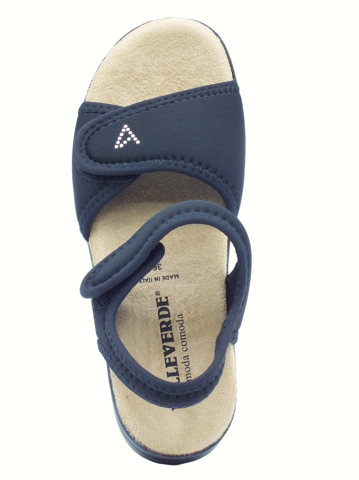 Valleverde Valleverde Sandali zeppa bassa Donna 25324 Nero sintetico oro Nero