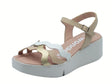 Wonders Wonders B-7943 Wild Natural Off Sandali per Donna in pelle beige naturale con zeppa media Natural Off