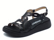 Wonders Wonders C-6542 Lack Negro Sandali per Donna in vernice nera con zeppa bassa Nero
