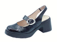 Wonders Wonders E-7111 Sora Lack Negro Sandali per Donna in pelle lucida nero con tacco alto e plateau nero