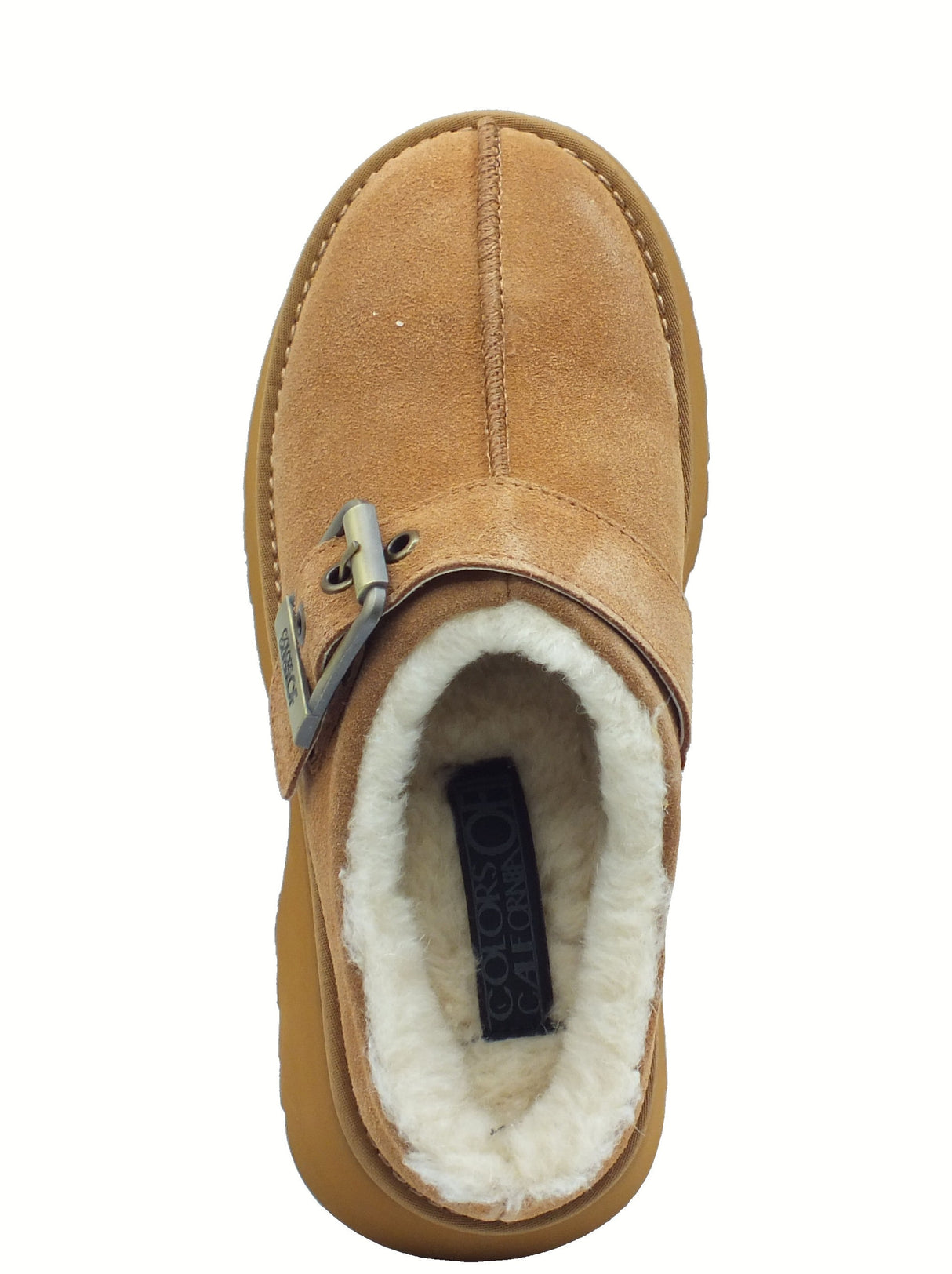 Colors of California Colors of California HC.HELEN03 Tan sabot per Donna in camoscio con zeppa Tan