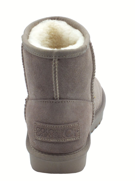 Colors of California Colors of California HC.YW001N Taupe mammut per Donna in camoscio zeppa bassa Taupe