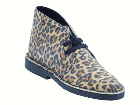 Clarks Clarks Desert Bt Evo Leop. Polacchine per Donna in pelle maculata Desert Bt Evo Leop