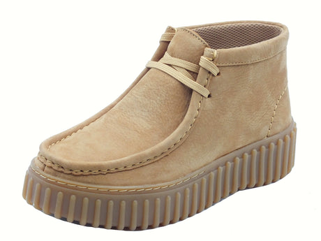 Clarks Clarks Torhill Moss Light Tan Scarponcini per Donna in nabuk Light Tan