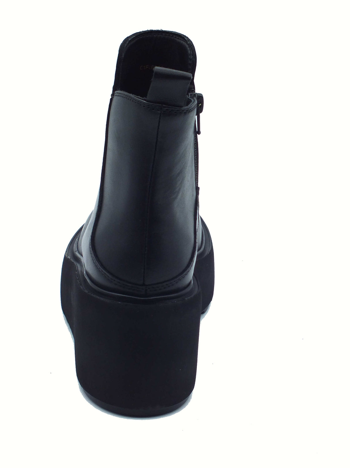 CafèNoir CAFèNOIR FL1113 Nero Tronchetti per Donna in pelle con lampo e zeppona Nero