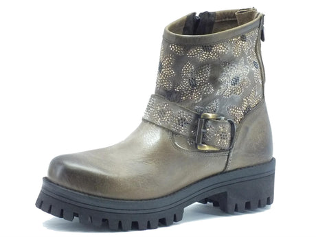 CafèNoir Tronchetti CafèNoir per donna in pelle taupe modello biker Taupe